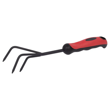 Three prong garden cultivator tool