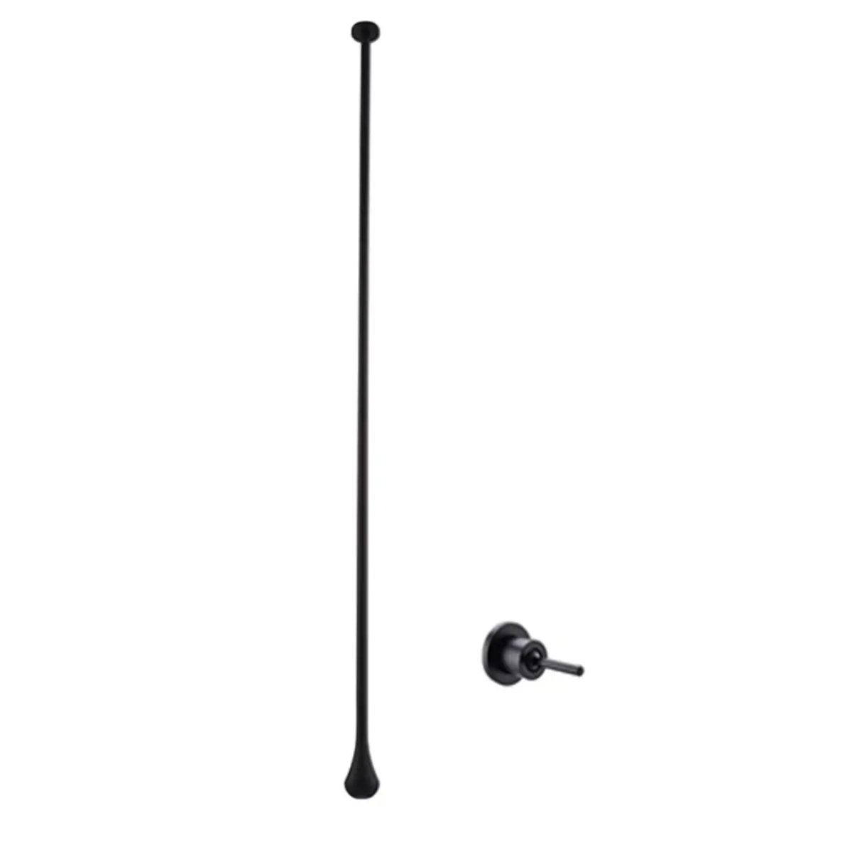 Black deck mount ceiling mixer