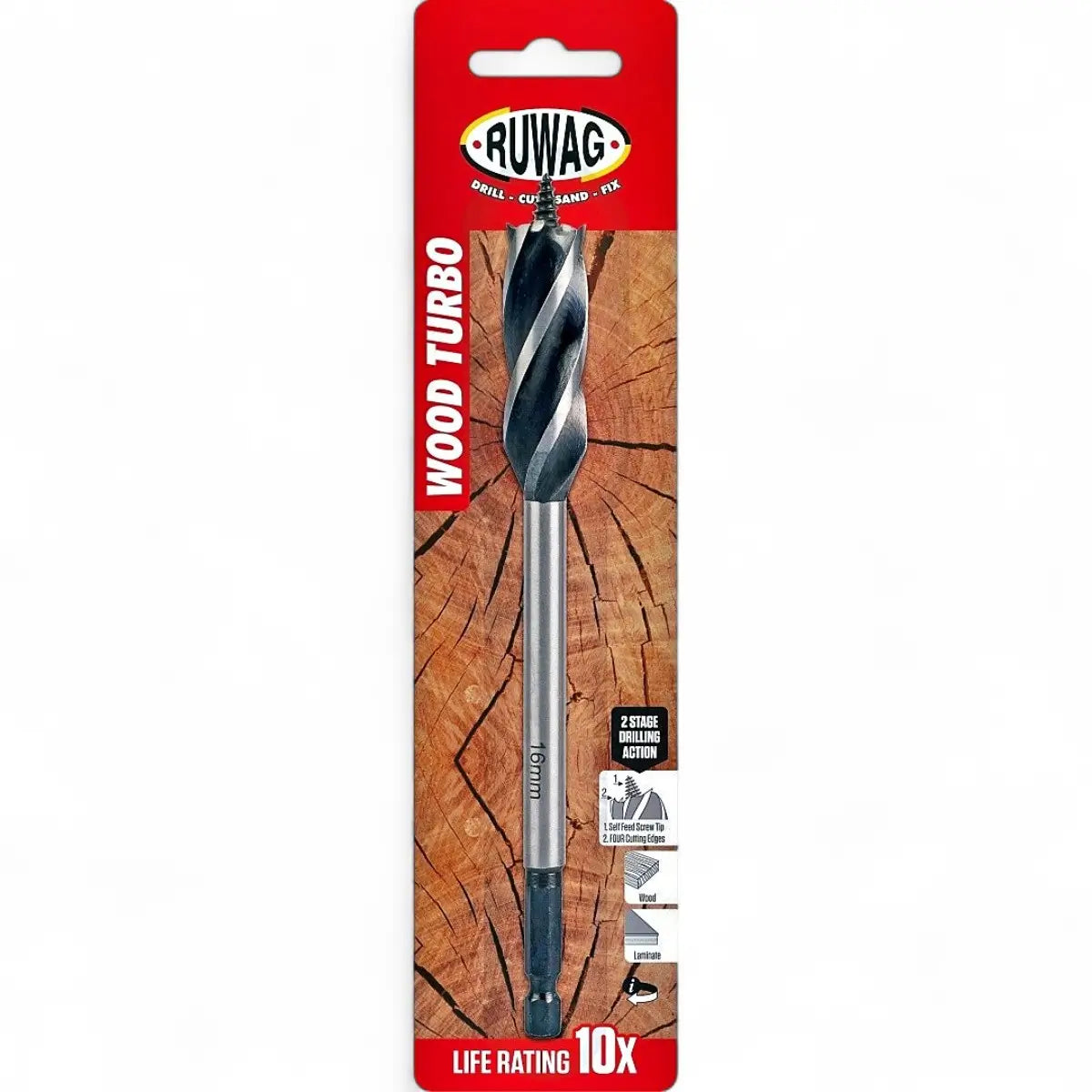 Turbo Wood Drill Bit (Carded)