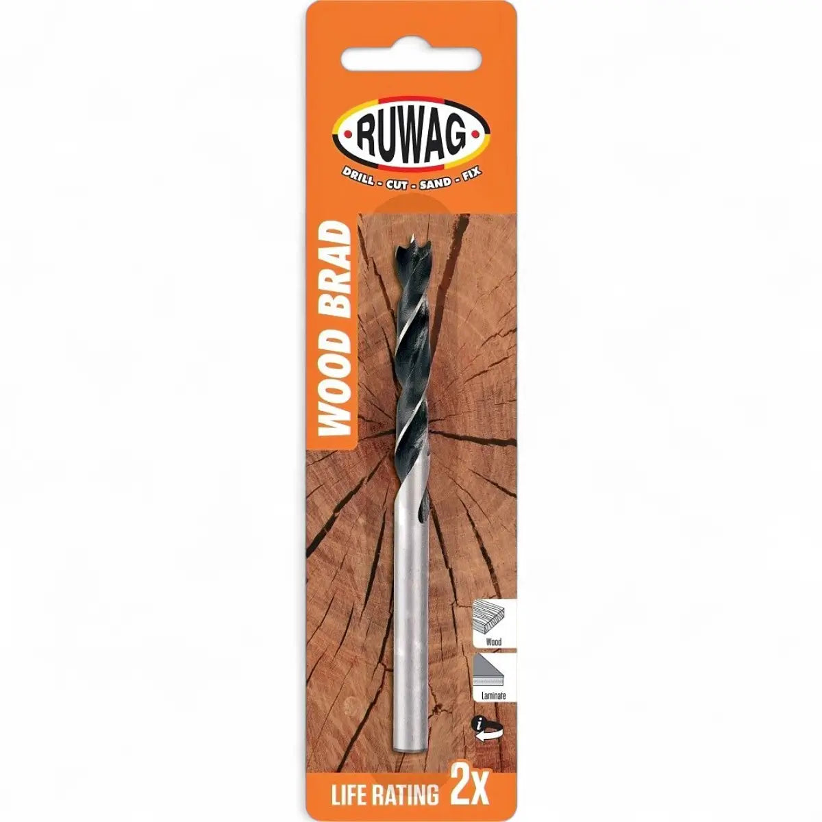Brad Point Wood Drill Bit (Carded)