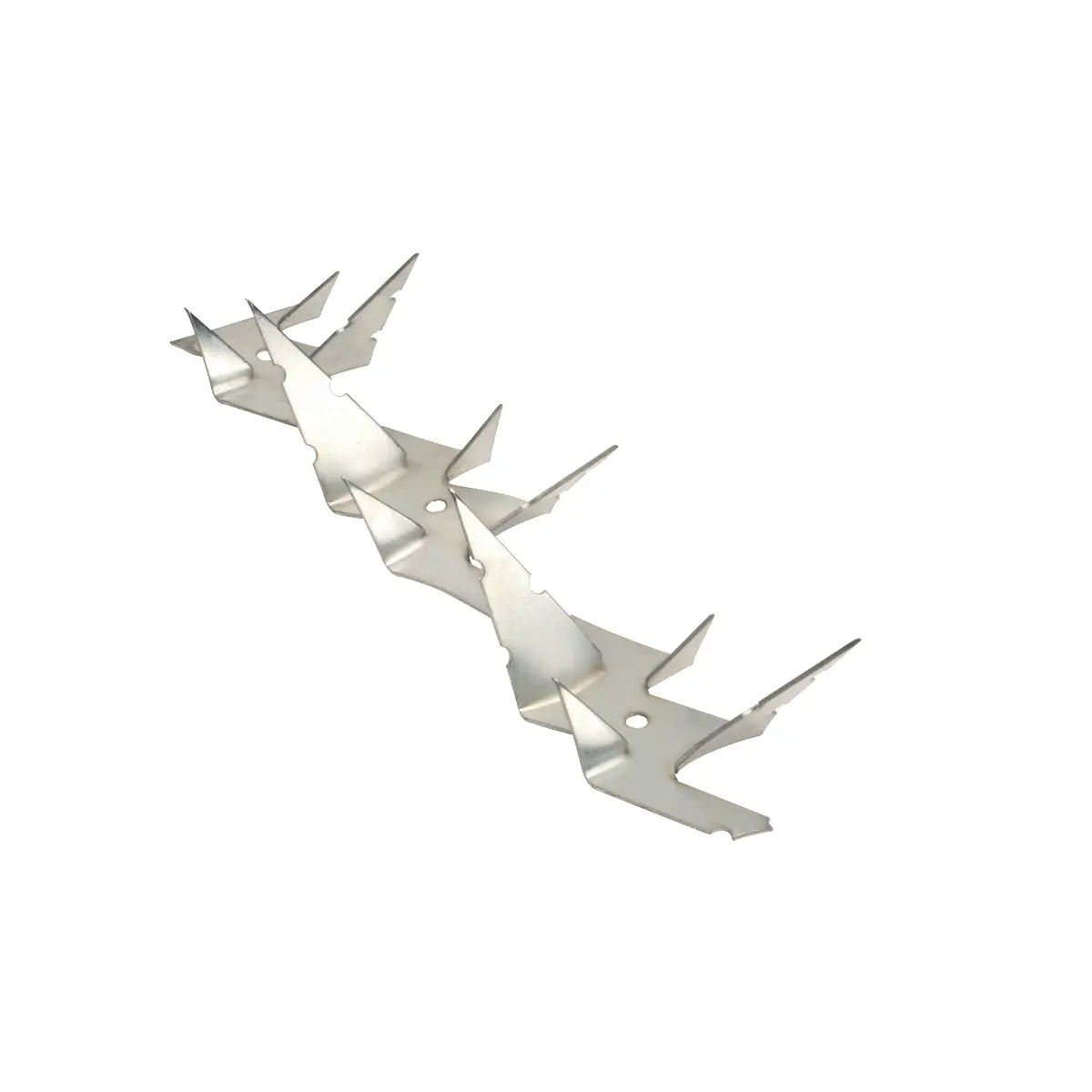 Silver security spikes strip