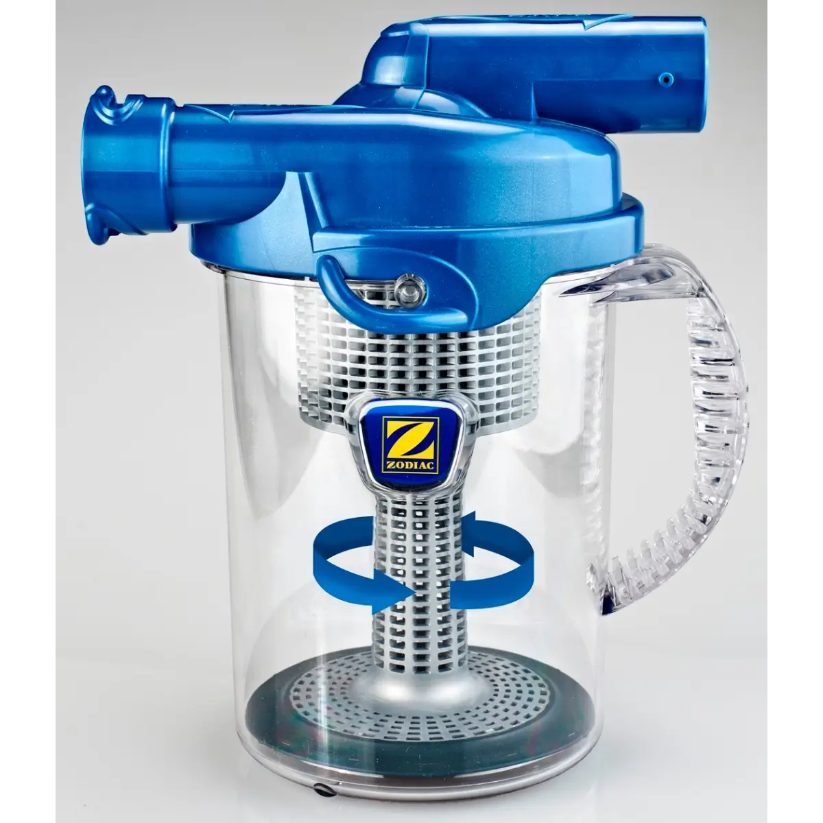 Cyclonic inline leaf catcher