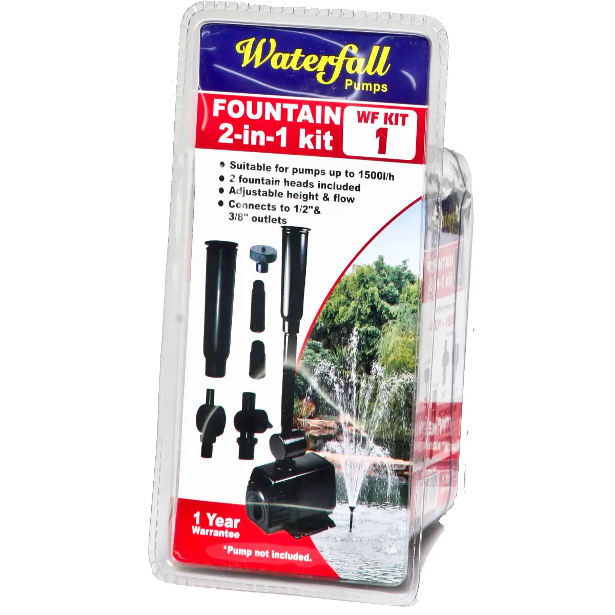 Waterfall fountain pump kit
