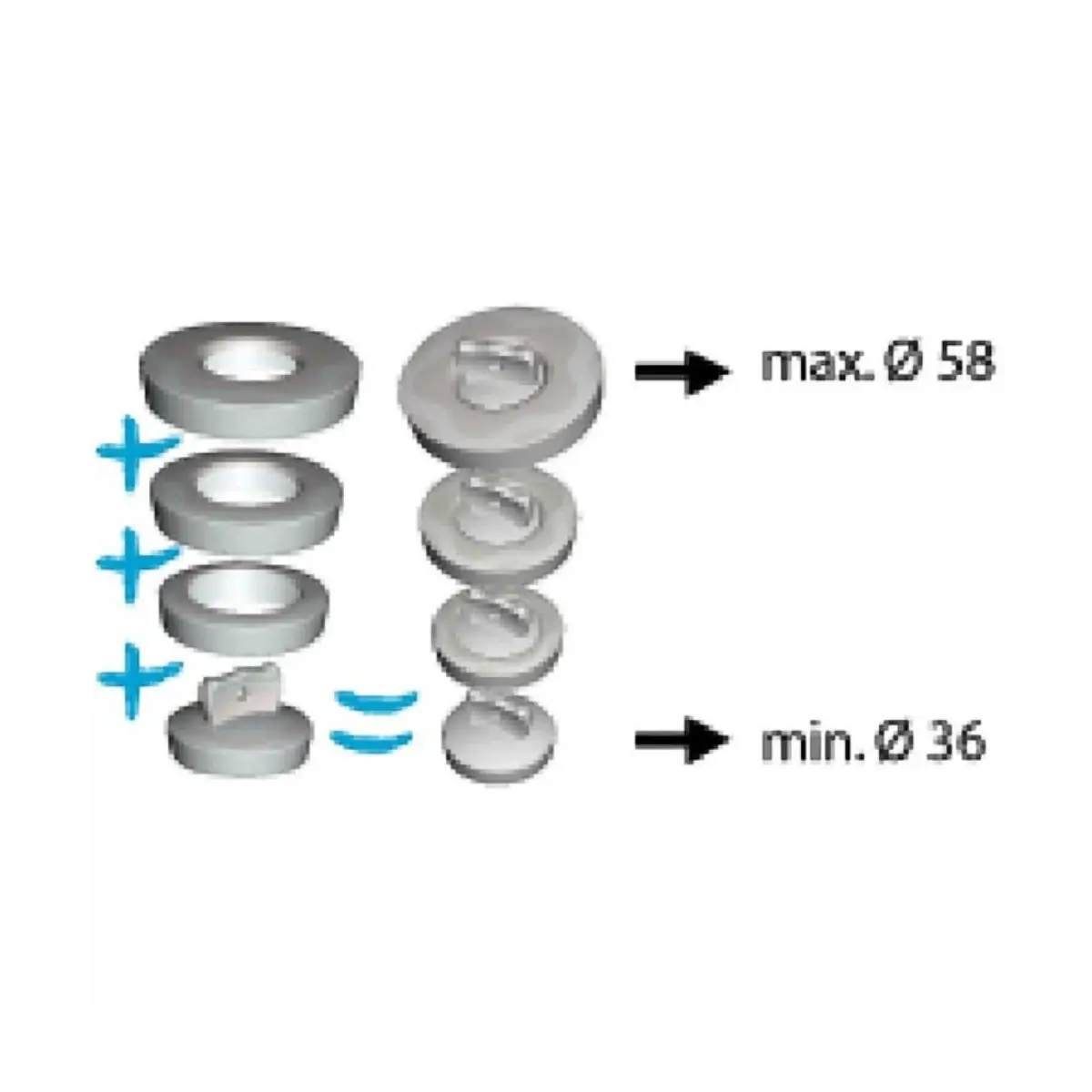 Grey universal sink plug