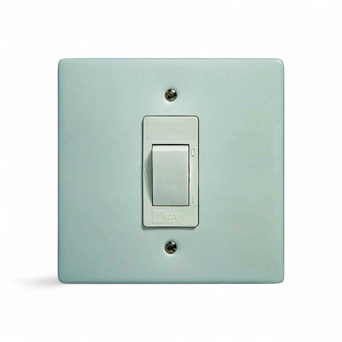 Dynamic Distributors Crabtree 60A D/P Isol+Plate Assembled Switch Cover Plate