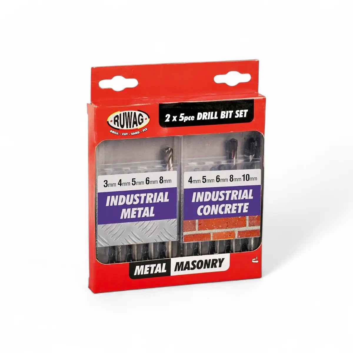 Concrete & Industrial Metal Combo Drill Bit Set (10-Piece)