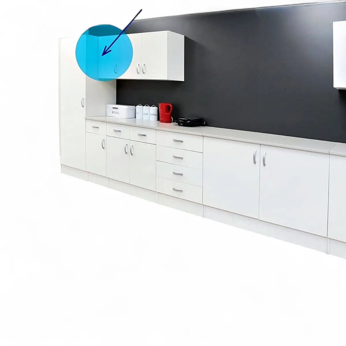 Modular Standard 400mm Wall Cabinet - 1 Door White