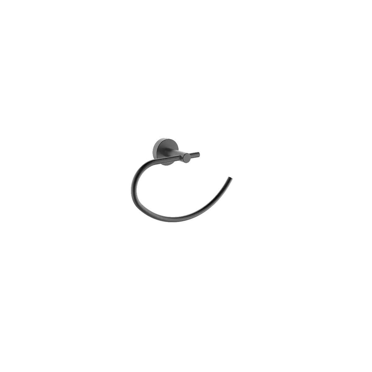 Matte black towel ring