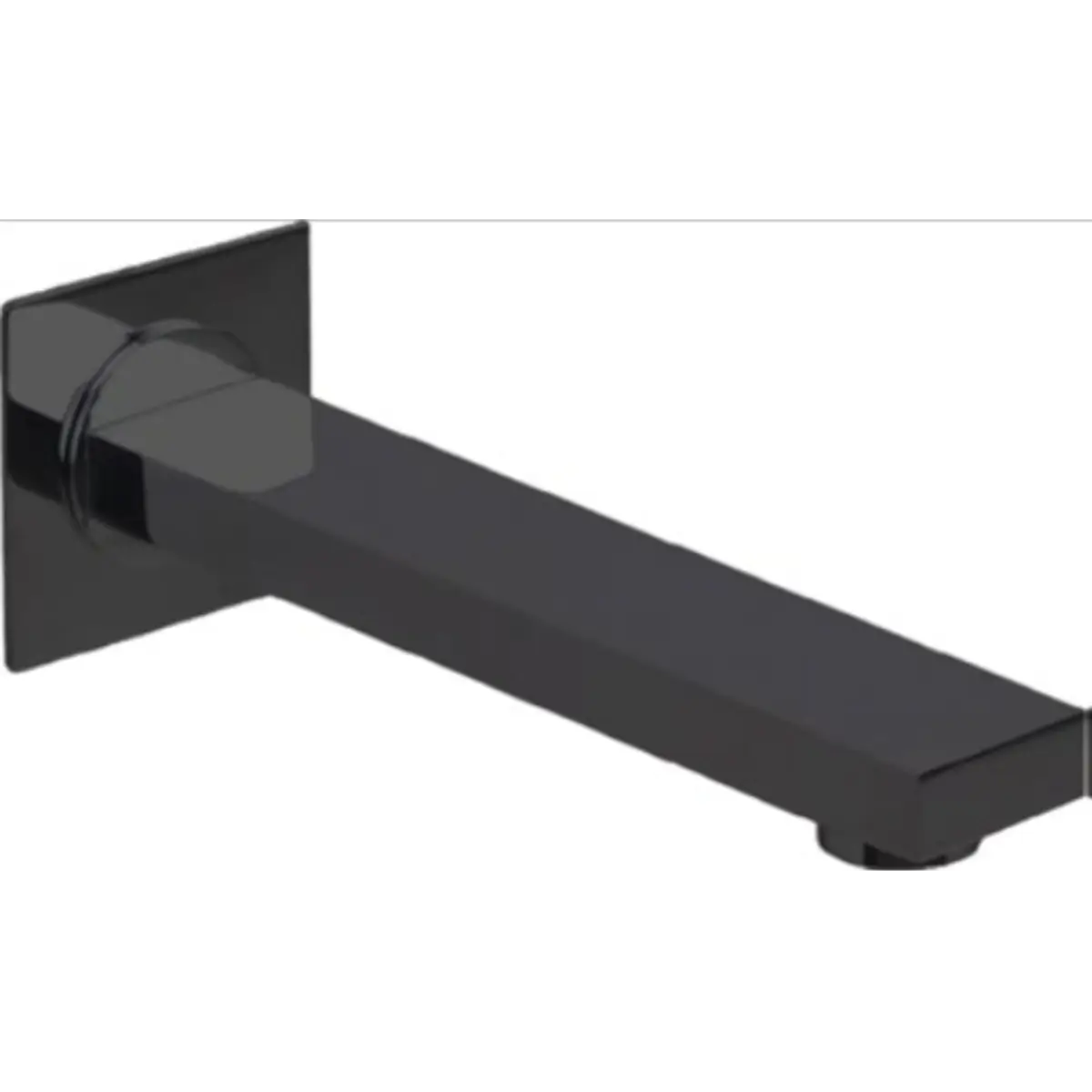Black square shower spout