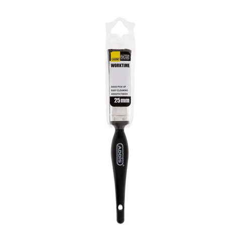 ADDIS Worktime twenty five millimetre paint brush in plastic packaging