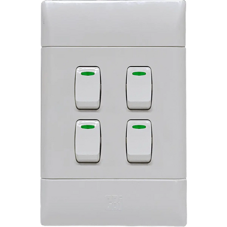 White 2x4 light switch