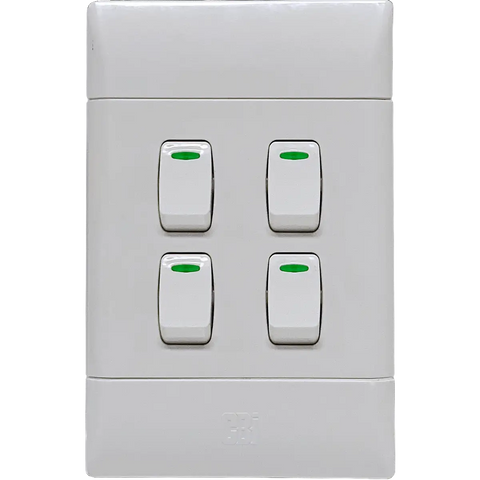 White 2x4 light switch