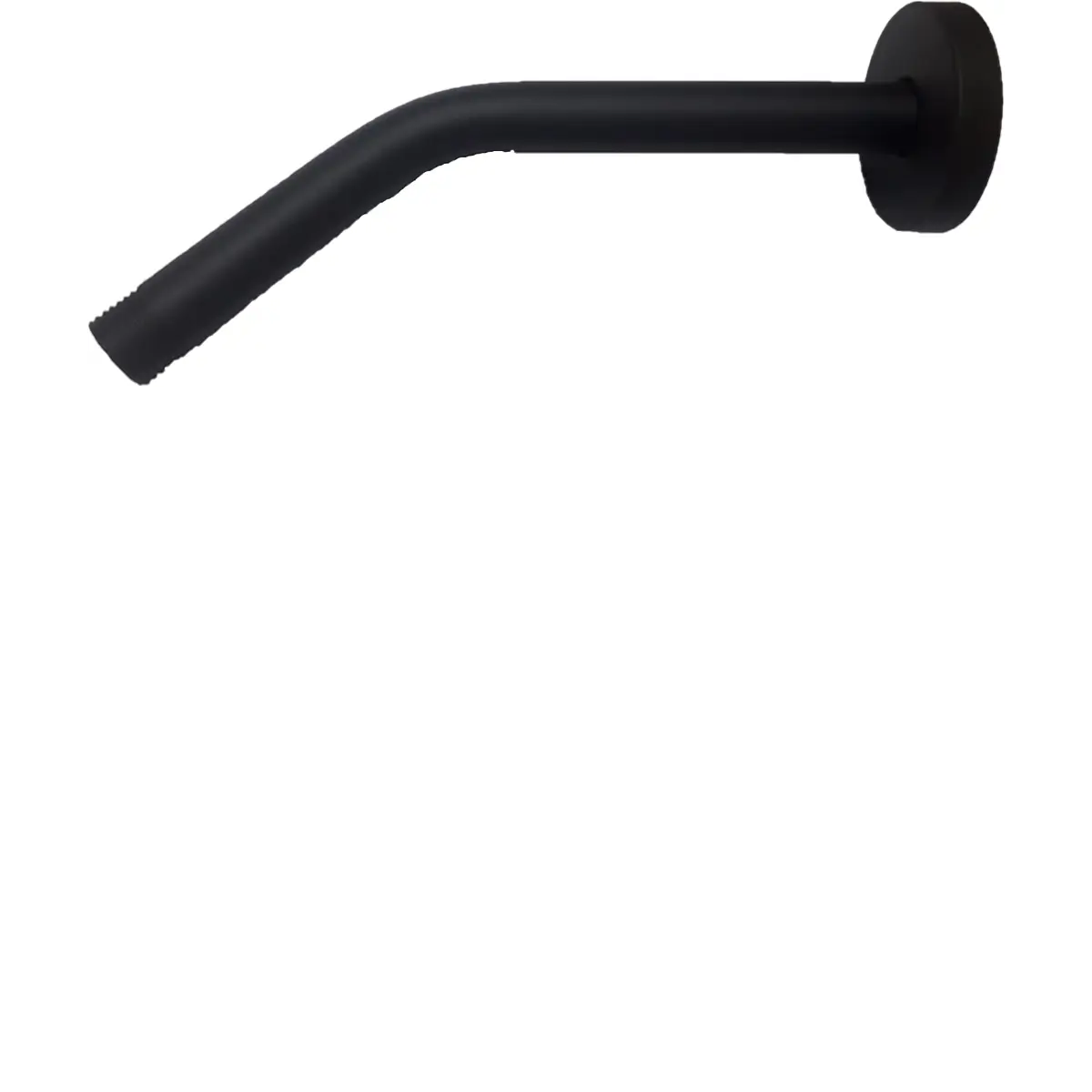Matte black shower arm