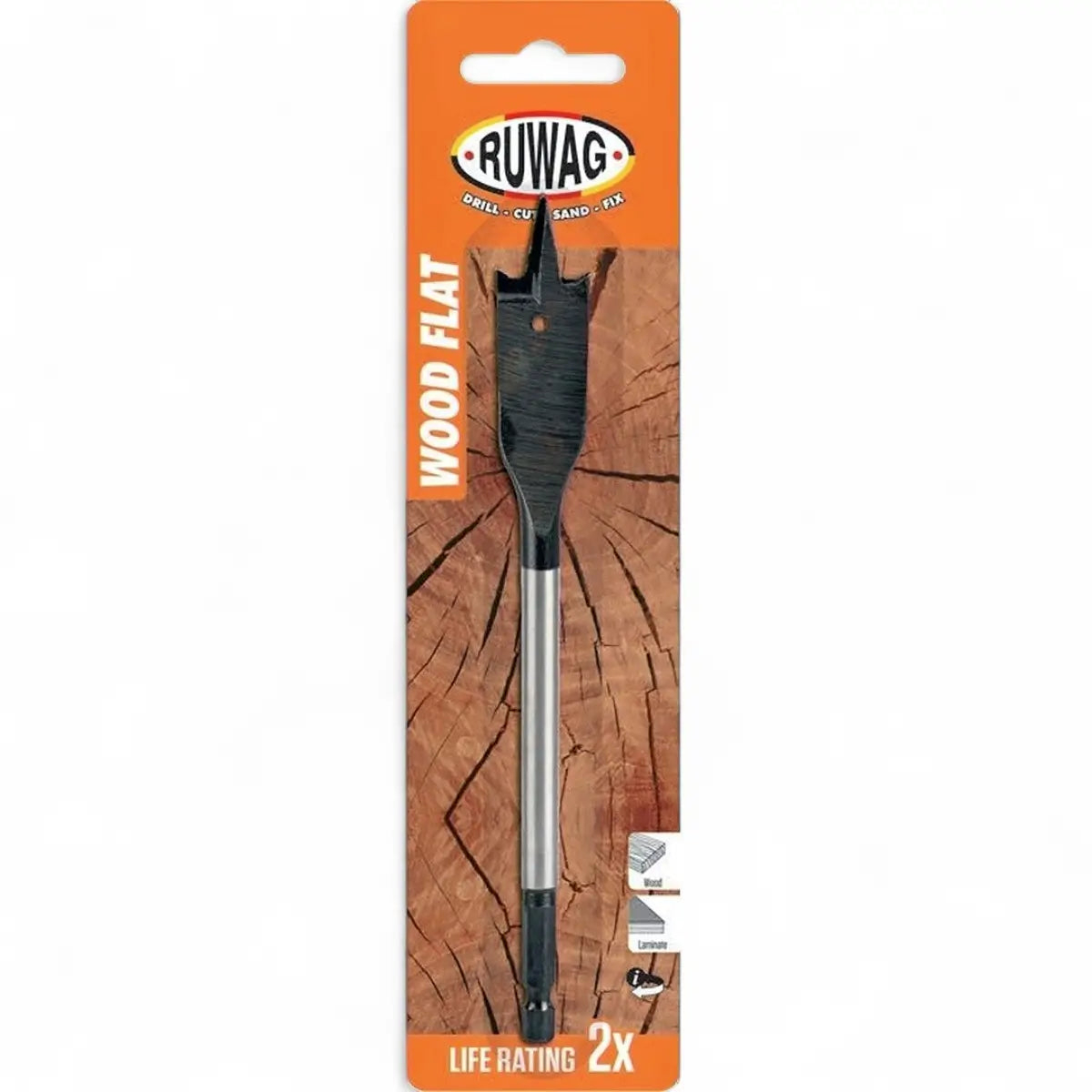 Standard Flat Wood Drill Bit (Carded)