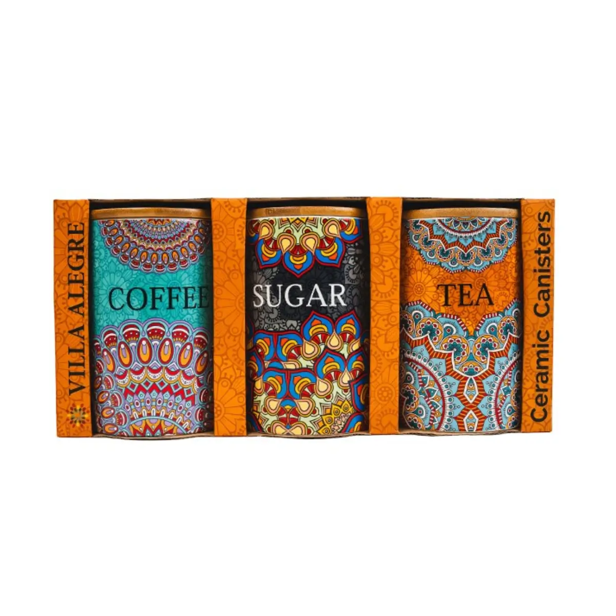 Ceramic kitchen canister set