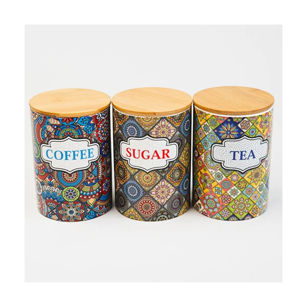 Ceramic kitchen canister set
