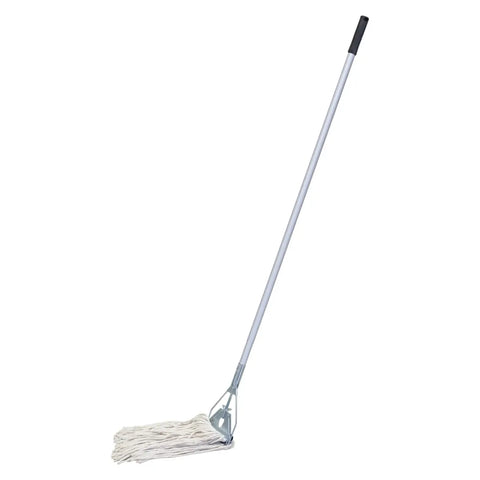 Fan mop with aluminum handle