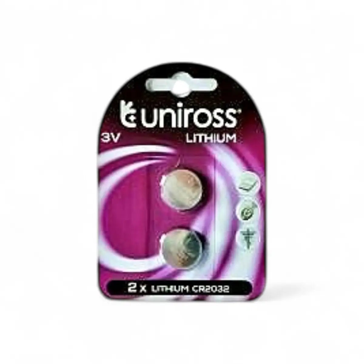 Uniross Batteries Uniross Battery Lithium Coin 3V Cr2032 2 Pack Battery Lithium