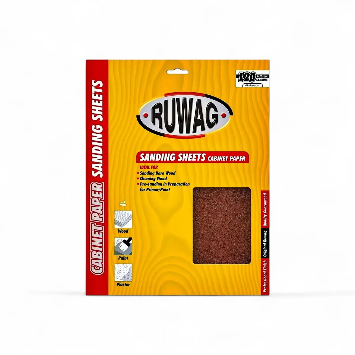 Cabinet Sandpaper Sheet 4-Pack