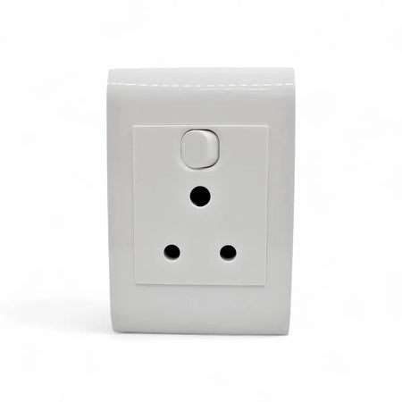 Lesco 100X50Mm Vertical Sgl Pipelli Wh Switch Socket
