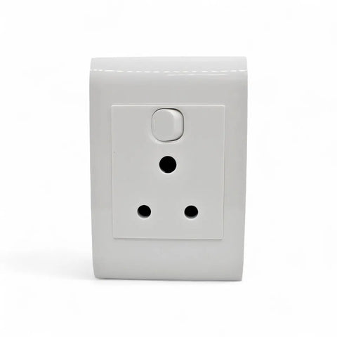 Lesco 100X50Mm Vertical Sgl Pipelli Wh Switch Socket