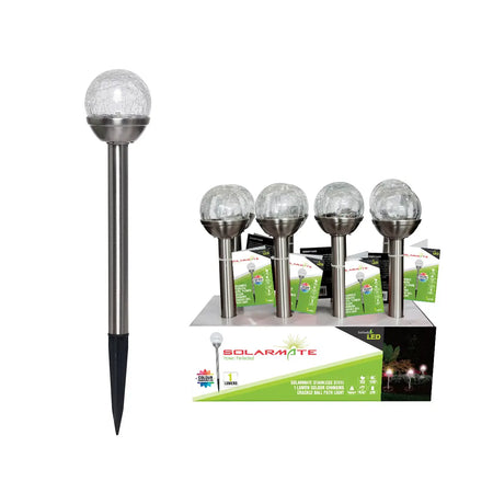 Solar crackle ball garden light