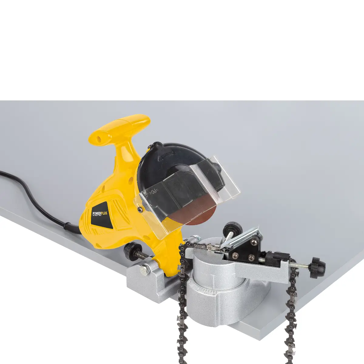 Electric chainsaw chain sharpener