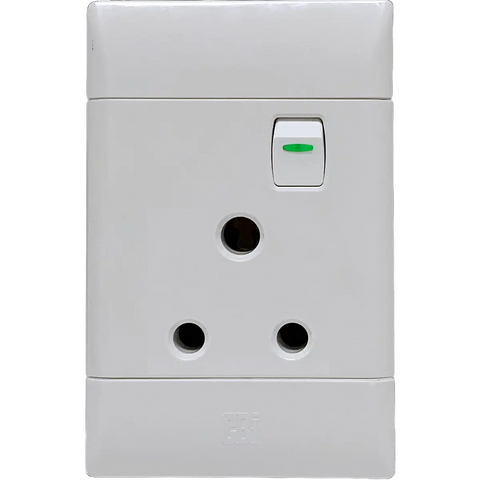 White single wall socket