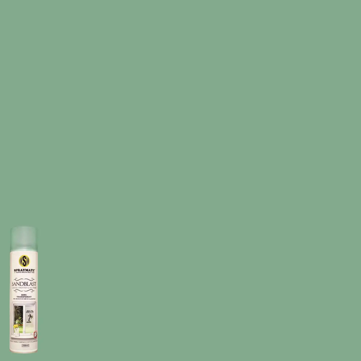 Mist green sand blast spray