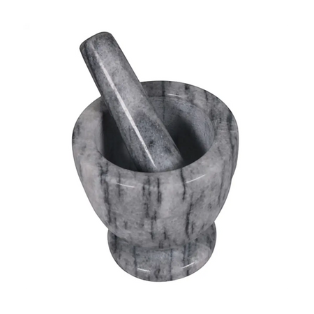Stone mortar and pestle set
