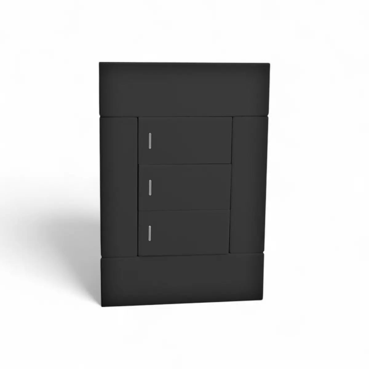 Major Tech 3 Way Charcoal 250V Light Switch Three Lever