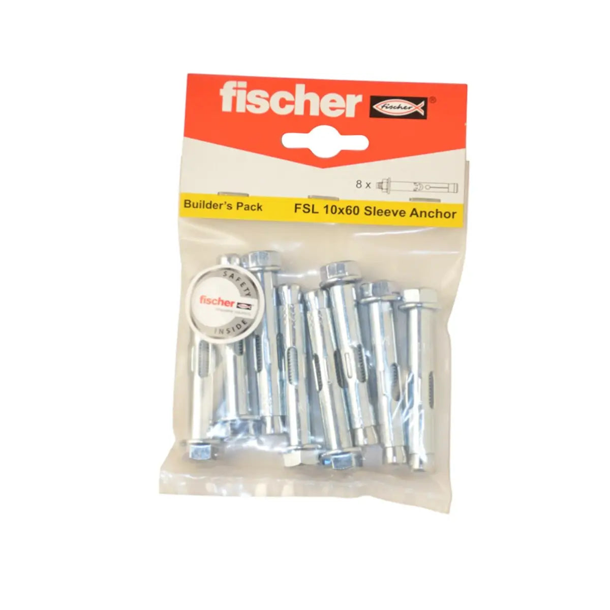 Fischer sleeve anchor 10x60mm