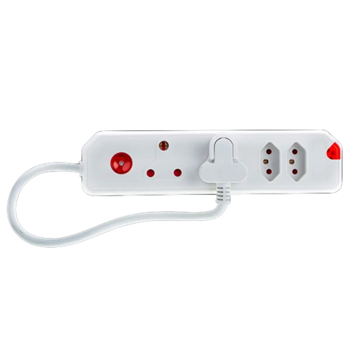 Four way multiplug with overload protection