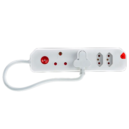 Four way multiplug with overload protection