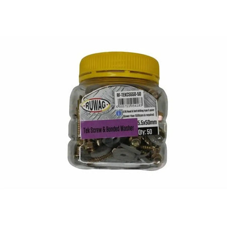 Ruwag 5.5x50mm Tek Screw and Bonded Washer (50) - Al's Hardware