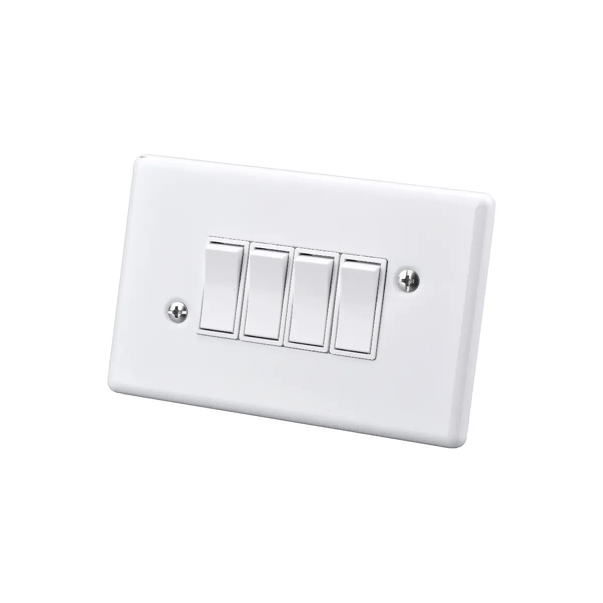 Four lever steel wall switch