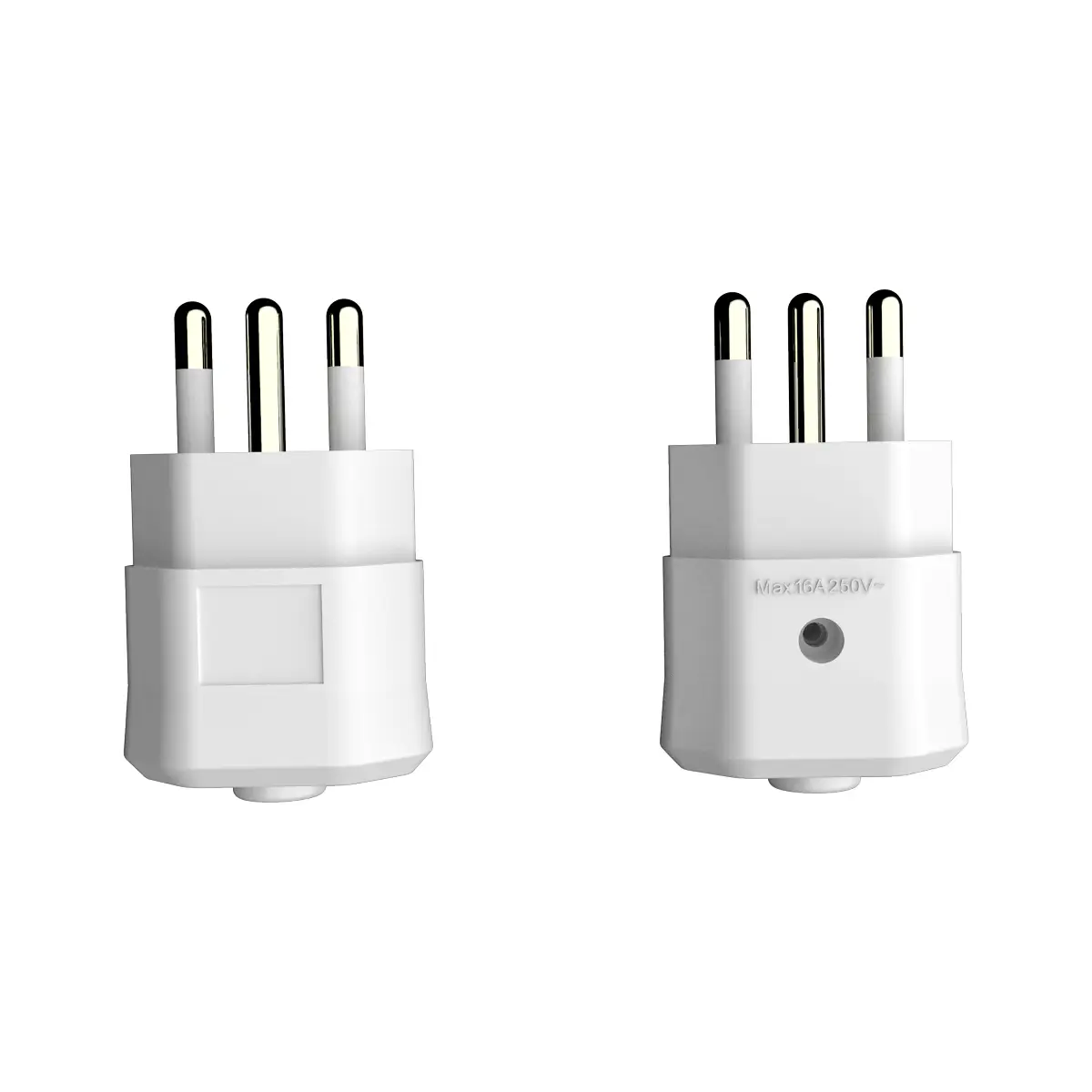 White three pin euro plug