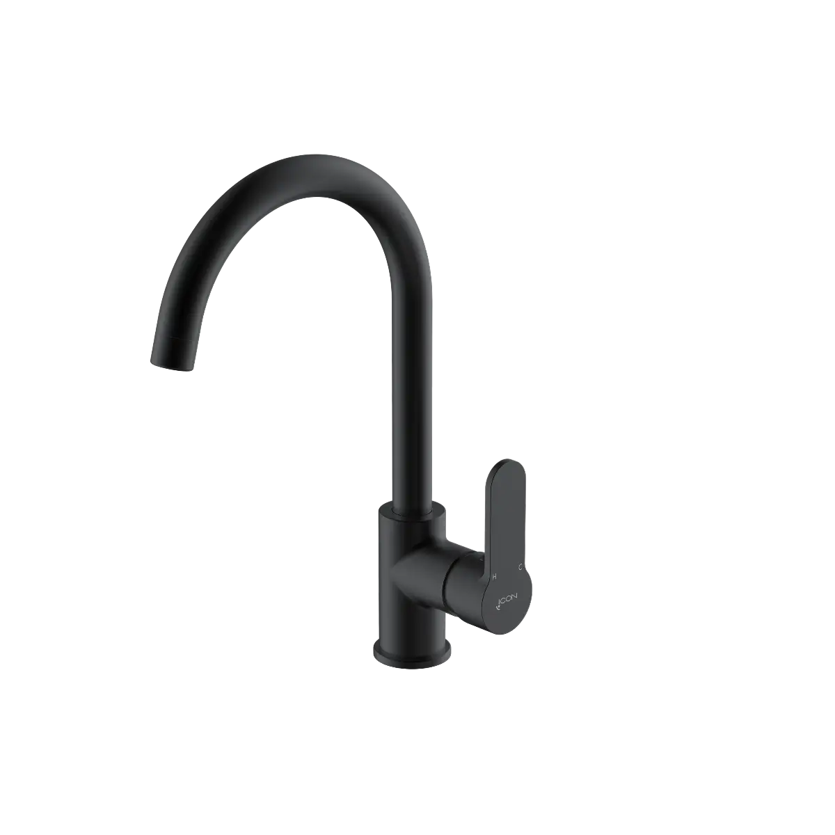 Black side lever sink mixer