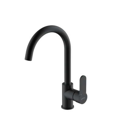 Black side lever sink mixer
