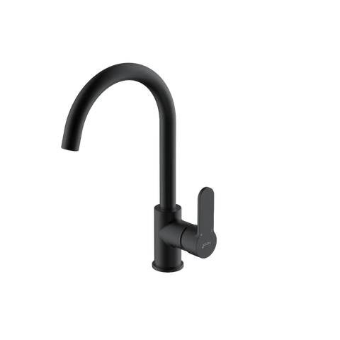 Black side lever sink mixer
