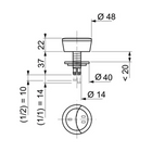 Dual flush toilet push button