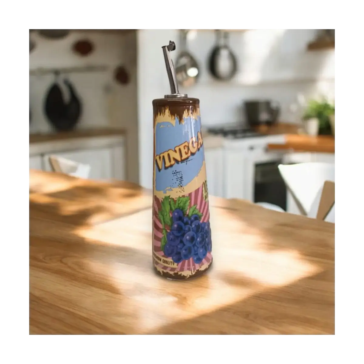 Ceramic vinegar pour dispenser