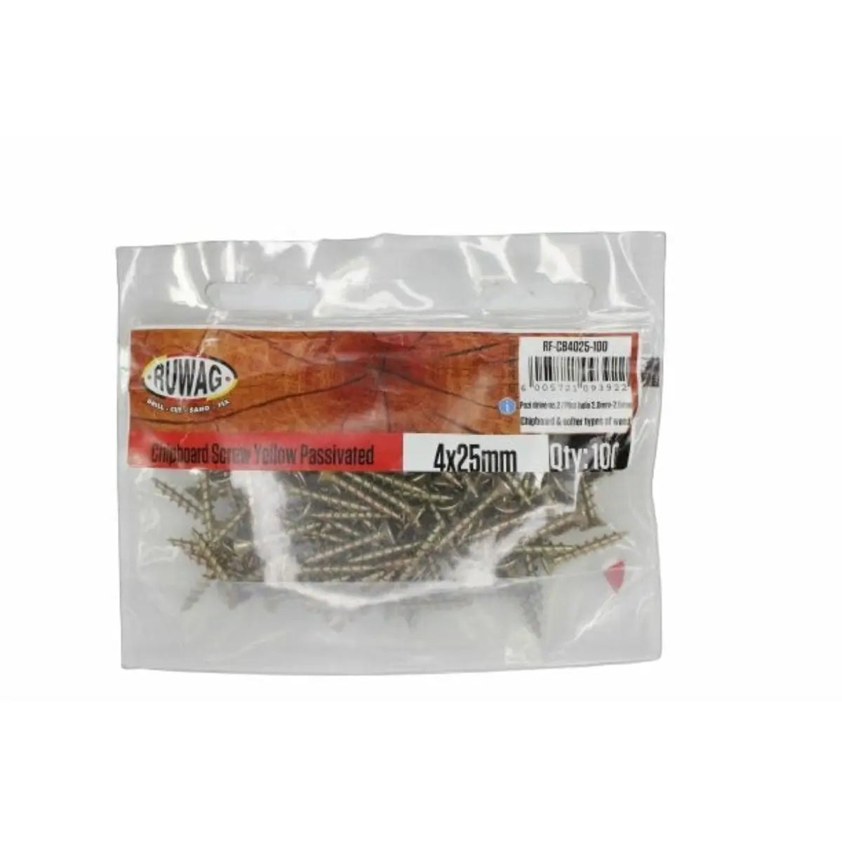 Ruwag 4x25mm Clipboard Screws (100) - Al's Hardware
