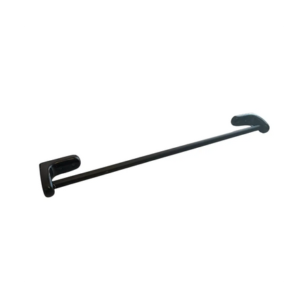 Black single towel rail 700mm