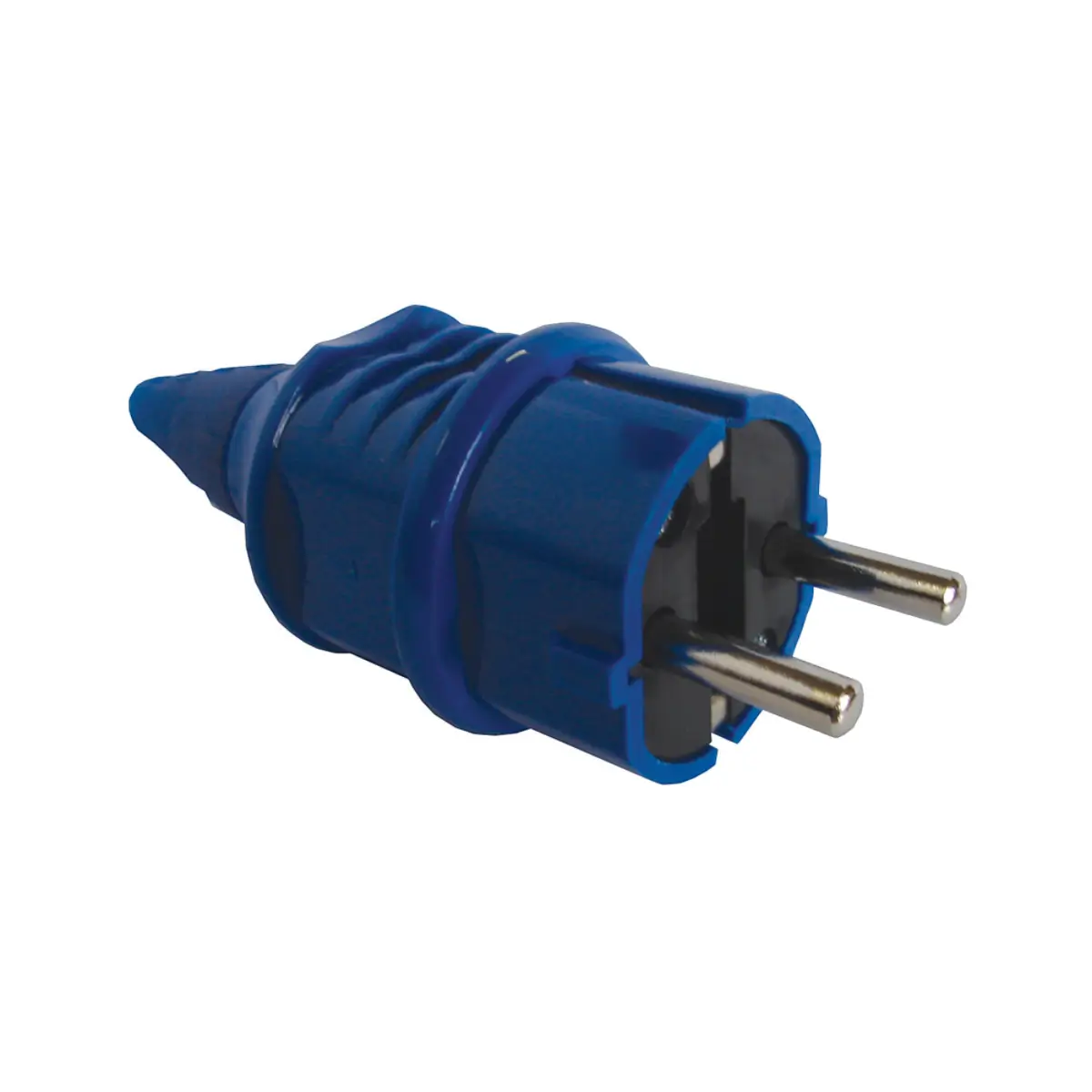Blue Schuko plug top
