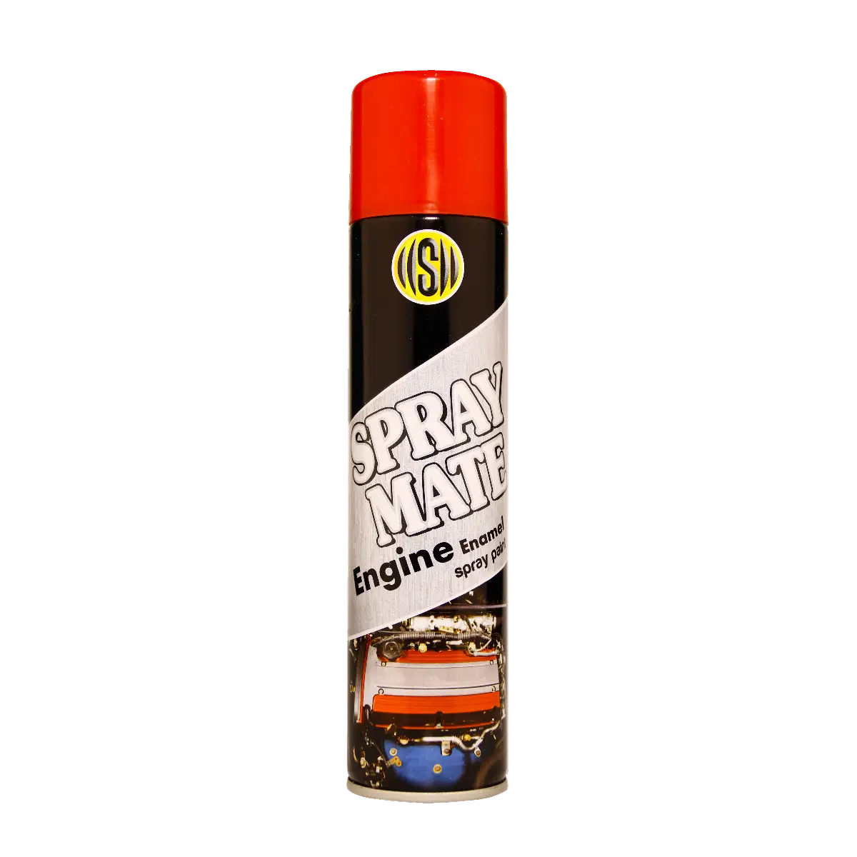 Red engine enamel spray paint