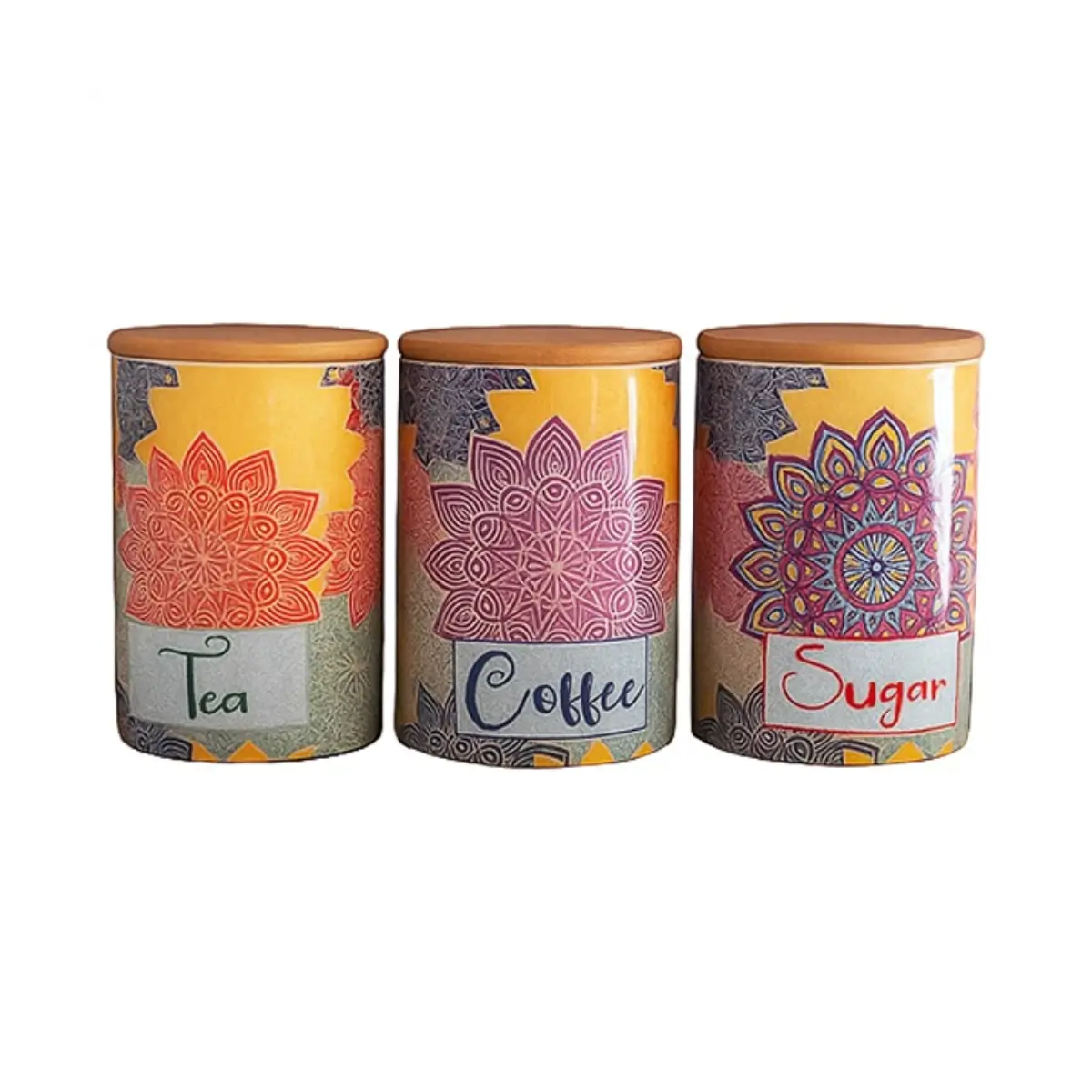 Ceramic kitchen canister set