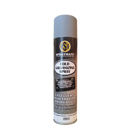 Cold galvanising zinc spray can