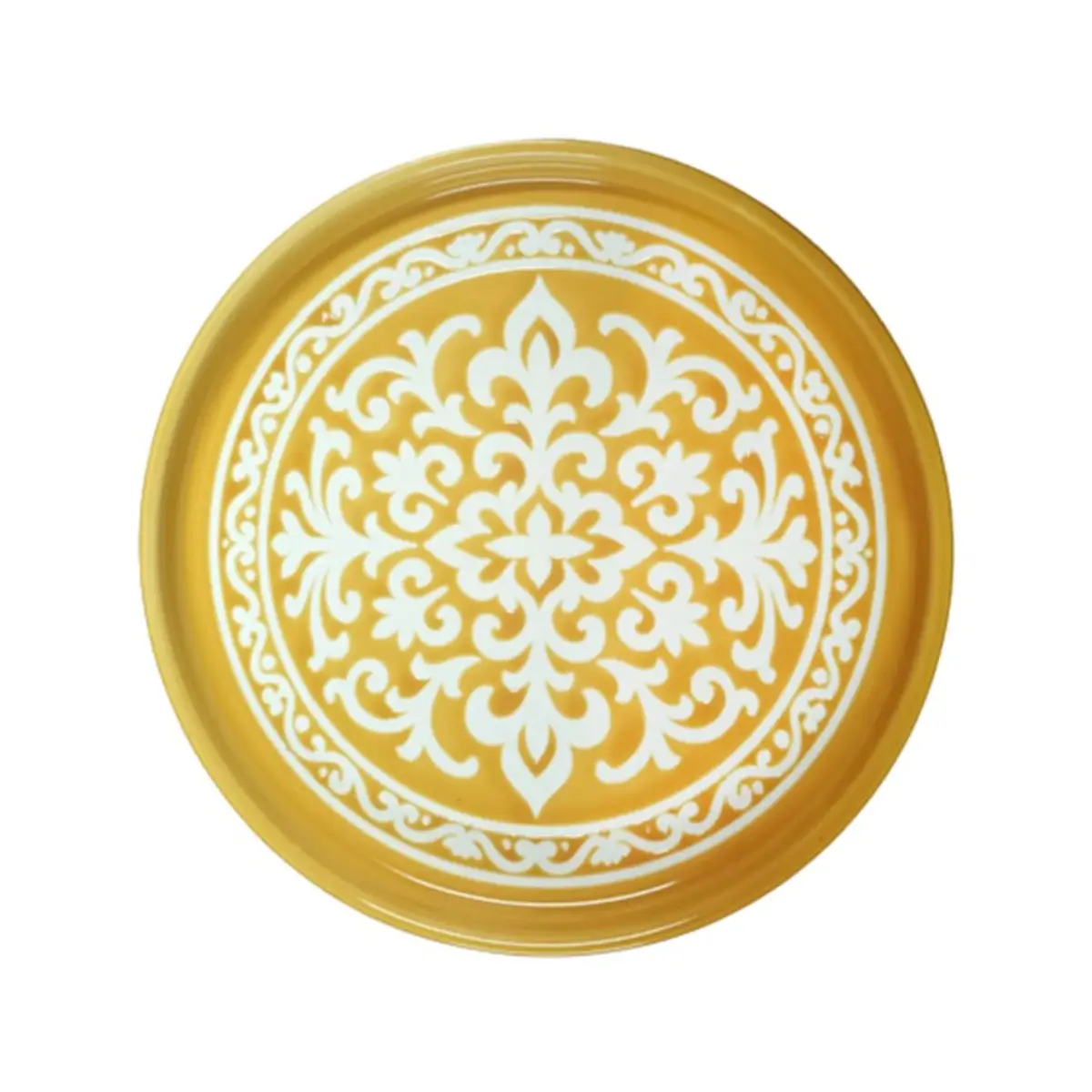 Stackable flat dinner plate