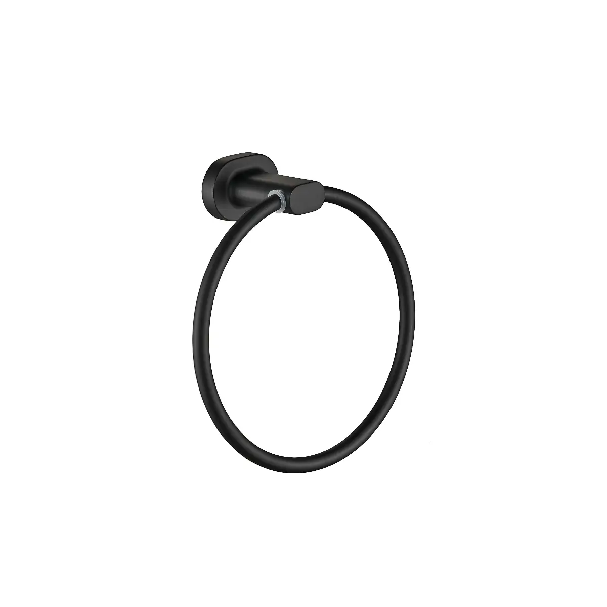 Matte black towel ring